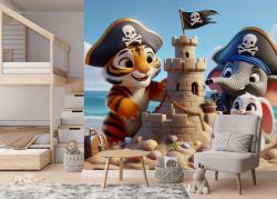 Sandcastle with Elephant, Tiger and Bunny