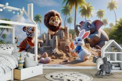 Jungle Animals and the Big Sandcastle