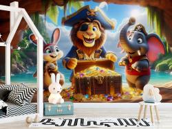 Pirate Treasure Chest on the Golden Beach
