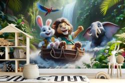 Adventure at the Waterfall with Jungle Animals