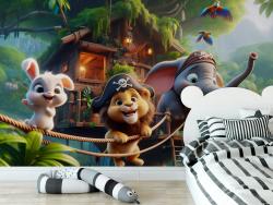Jungle Animals in the Treehouse