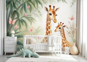 Girafes dans le Jardin Tropical