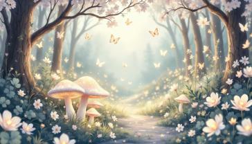 Papier Peint Chambre Enfant - Forêt Enchantée aux Tons Pastel