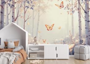 Floresta Encantada em Tons Dourados