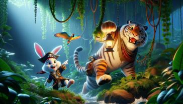 Papier Peint Chambre Enfant - Aventure dans la Forêt des Pirates