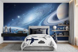 Ruimte-Universum met Planeten en de Melkweg