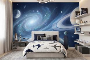 Univers Spatial avec Planètes, la Terre et la Voie Lactée