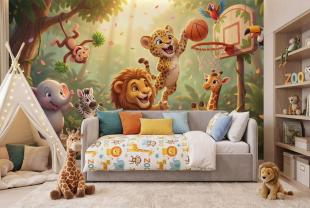 Animalitos de la Selva Jugando al Baloncesto