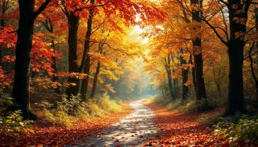 Wall Murals - Autumn Trees in the Forest