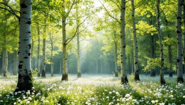 Murais de Parede - Primavera na Floresta