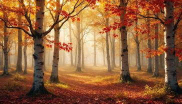 Wall Murals - Serene Forest in Autumn