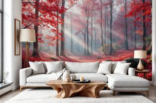 Red Forest in Autumn