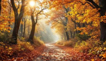 Murais de Parede - Floresta em Tons de Outono