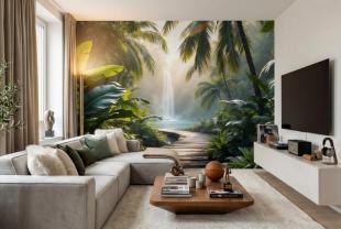 Camino de Madera en la Selva Tropical