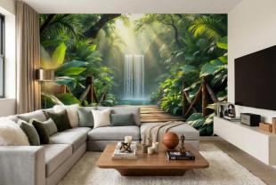 Forest with Wooden Boardwalk