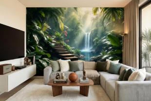 Waterfall in the Tropical Forest