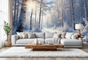 Giornata di Sole nella Foresta Innevata