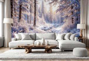 Rosa Vinter i Skoven