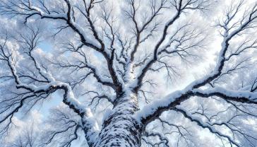 Wall Murals - Big Tree Covered with Snow