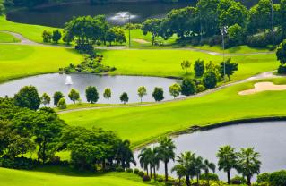 Fotobehang - Golfbaan