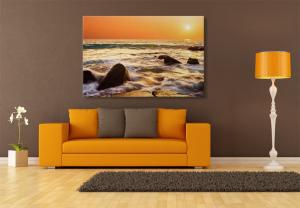 Fototapet - Solnedgang Strand