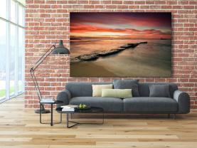 Fototapet - Solnedgang Strand
