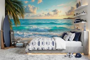 Tropical Beach with Turquoise Sea