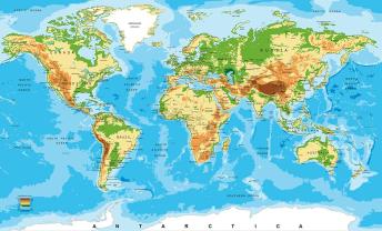 Papier Peint Photo - Carte du Monde