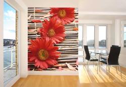 Red Gerbera & Bamboo