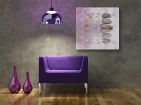 Fotobehang - Zen Steen & Bloemen
