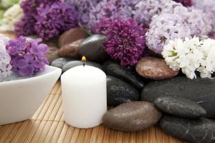 Fototapet - Zen Sten & Blomster