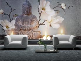 Buddha Statue & Orchideen