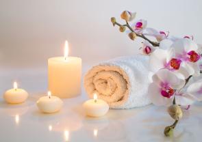 Fotobehang - Spa & Orchideeën