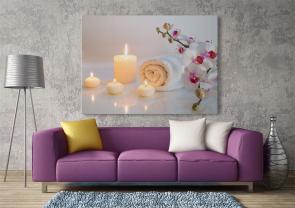 Fotobehang - Spa & Orchideeën