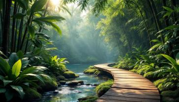 Murais de Parede - Floresta Serena Tropical