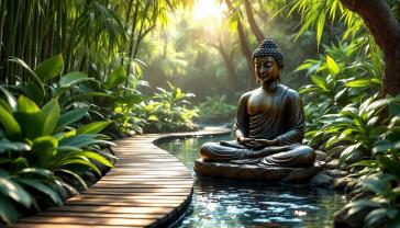 Wall Murals - Buddha in the Serene Forest