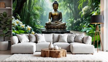 Statue de Bouddha dans la Forêt Tropicale