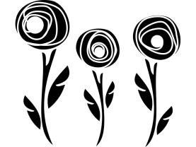 Vægklistermærker - Blomst