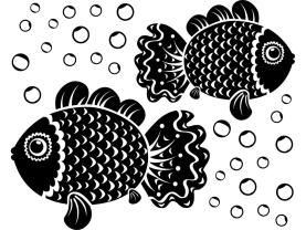 Wall Stickers - Fish Silhouette