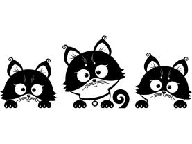 Muurstickers - Kleine Kat Kitten