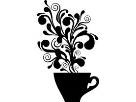 Veggklistremerker - Kaffe