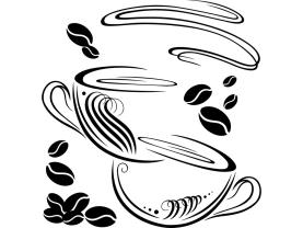 Vægklistermærker - Kaffekop