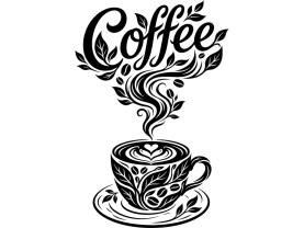 Wall Stickers - Coffee – Decorative Typographic Wall Art for Kitchen