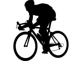 Muurstickers - Fietser Silhouet