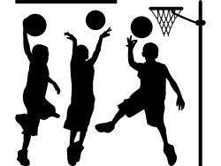 Vægklistermærker - Basketballspiller (Kit)