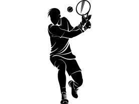 Muurstickers - Tennisspeler