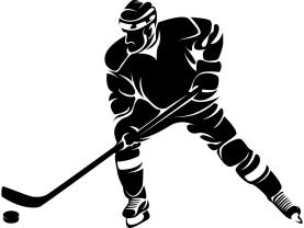 Wandtattoos - Hockeyspieler