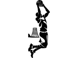 Veggklistremerker - Basketballspiller