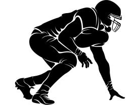 Stickers Muraux - Joueur Football Américain