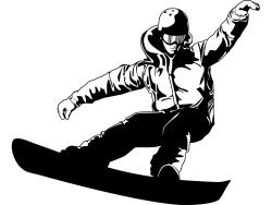Wandtattoos - Snowboarder